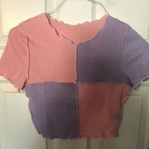Colour-Block Shein Crop Top